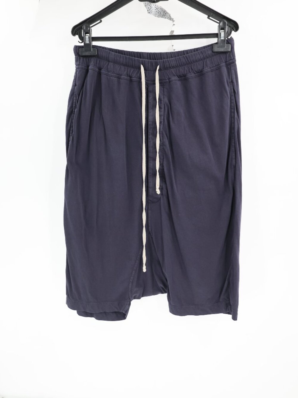 Rick Owens DRKSHDW Drop Crotch Cargo Pod Shorts mens xs blue drawstring pockets